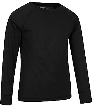 Mountain Warehouse Talus Kids Techtherm Base Layer Top | Lightweight & Breathable Childrens Long Sleeve Thermal T-shirt, Comfy, Warm & Moisture Wicking Skins for Active Wear & Winter
