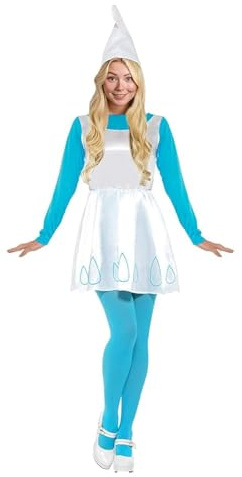 Funidelia | Schlumpfine Kostüm für Damen Die Schlümpfe, Cartoon, Die Schlümpfe, Zwerg - Erwachsenenkostüm und lustige Accessoires für Partys, Karneval und Halloween