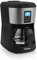 Princess Tristar 2-in-1 Kaffeemaschine 6 Tassen, Integrierte Kaffeemühle, Timer, 0,75 L Glaskanne, Warmhaltefunktion, LED-Display, 650 Watt, BPA-Frei, CM-1280 Schwarz