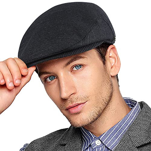 Wantonfy Barett Cap Herren Schiebermütze chirmmütze Gatsby Schirmmütze Newsboy Flat Cap Baskenmütze 1920 Stil Gatsby Kostüm Accessoires