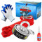 Uolor Magnetfischen Satz, 300KG Doppelseitig Neodym Ösenmagnet Angelmagnet Fischen Magnet, Super Starke Magnete zum Magnet Fischen Magnet Angel mit Seil, Schraubensicherung, Karabiner & Handschuhe