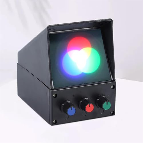 VERIMP DREI-Primärfarben-Synthese-Experimentiergerät. DREI-Primärfarben-Synthese-Experimentiergerät. Dreifarbige Lichtquelle. Dreifarbige Lichtquelle. RGB-Farbmodell. Optik-Unterricht