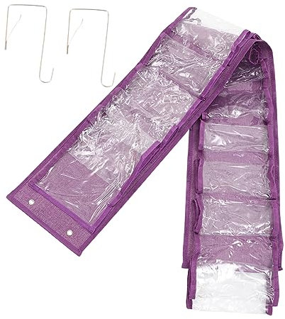 Cabilock Bolsa Colgante De Almacenamiento De Ropa Bolsa para Colgar En El Armario Organizador De Monedero Colgante Bolsa para Colgar Armario Bolsa De Ropa Interior Bragas Paño Púrpura