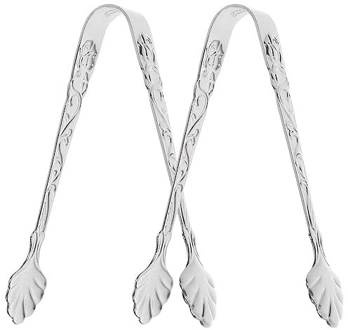 OUNONA 2pezzi Pinze Per Ghiaccio Acciaio Inossidabile Da Utensili Da Cucina Per Cubetti Di Zucchero e Altri Cibi e Portatili