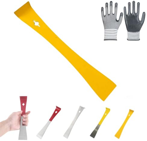 Woodworker's Multi-Purpose Magic, Stainless Steel Pry Bar Scraper Set, Woodworker's Multi-Purpose Magic Tool, Mini Pry Bar Scraper Tool for Pull, Pry and Scrape (Yellow)