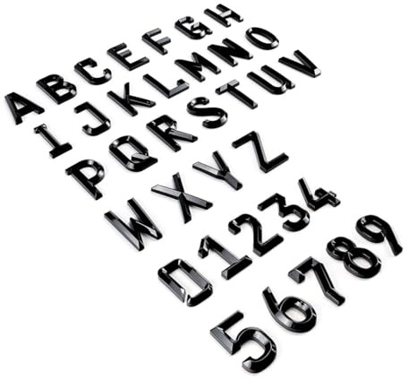 NewL benutzerdefinierte Chrom-Optik Großbuchstaben aus Kunststoff, Silber | Witterungsbeständig, glänzende 3D-Chrom-Optik, starker Selbstkleber, für Auto, Briefkasten, Embleme und Namensschilder
