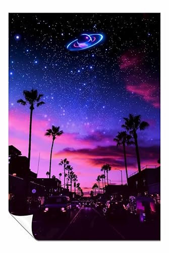 Panther Print Poster Aesthetic Night, ungerahmt, Bilder für Wände, Schlafzimmer, Wohnzimmer und Badezimmer, 76 x 51 cm