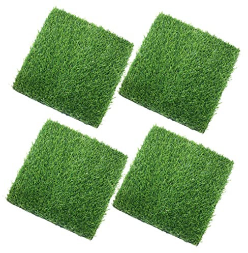 Sosoport 4piezas Césped Artificial Realista Alfombra De Césped Sintético De para Decoración