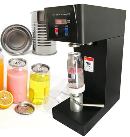 Can Seamer Can Sealer Tin Can Sealer Machine - 2.2inch Caliber -Max Can Height 7.87inch- Electric Can Sealing Machine, Commercial Vacuum Sealer Machine,Black-110V