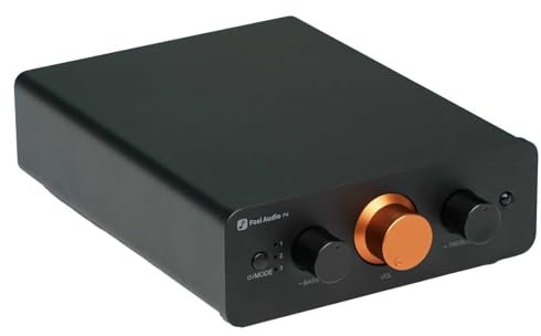 Fosi Audio P4 Mini Preamp mit 3 RCA-Eingängen, Heimaudio-Stereovorverstärker für Verstärker/Aktiv-Subwoofer/Lautsprecher, 3-stufigem Verstärkungsregler (3/6/9 dB), Bass- und Höheneinstellung