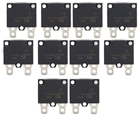 Interruttore Termico 15A DC 32V con Protezione da Sovraccarico e Auto Ripristino Interruttore Compatto per Circuiti Elettrici Auto e Progetti Elettronici 10 Pezzi