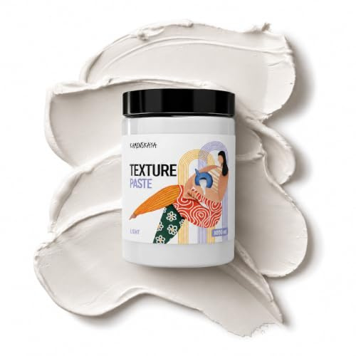 KAMENSKAYA Strukturpaste Glatt 1,5 kg - Modellierpaste für Acrylmalerei - Professionelle Texture Paste