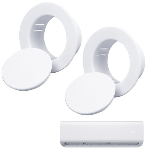 BLPRKOT 2 Piezas Tapa de Agujero de Pared, Tapón de Agujero, placa de cubierta eléctrica redonda, placa de pared circular en, cubierta decorativa para agujeros de pared, tapa protectora (70 mm)