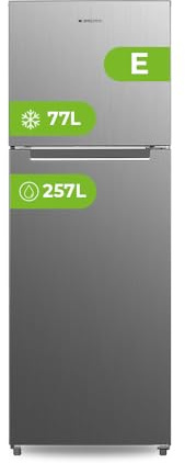 Aspes Frigorífico Inox, 2 Puertas. AF17601ENFX, Capacidad 334 Litros, No Frost, Motor Inverter, 39 dB, Puerta Reversible, Apertura Tipo Uñero, Clasificación Energética E