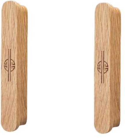 NLQCSXWEP Schrankgriffe und -knöpfe, Schrankgriffe, 2er-Pack, Eiche/Walnuss, Lochabstand 96–192 mm(Oak,96mm)