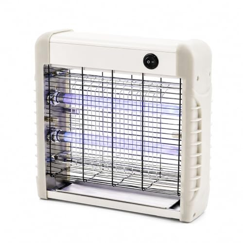 Lot de 2 tue-mouches électriques 6 W UV pour l'intérieur, grille métallique, chaîne de suspension, anti-mouches et mites sans produits chimiques pour maison, cuisine, restaurant, couverture de 40 m²