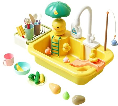 Generico Tavolo Acqua Bambini, Set Tavolo Gioco Acqua Interattivo Bambini, Kit Tavolini Divertenti Water Table for Kids, Aquaplay Cascata Giardino Aperto Sabbiera Lavello Gioco, per Ragazzi Ragazze