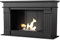 KRATKI August Caminetto a portale a bio-etanolo per interni | Caminetto indipendente, contenitore Biosafe 0,75 l, auto-assemblaggio, | Acciaio e MDF, nero, 87 x 95 cm