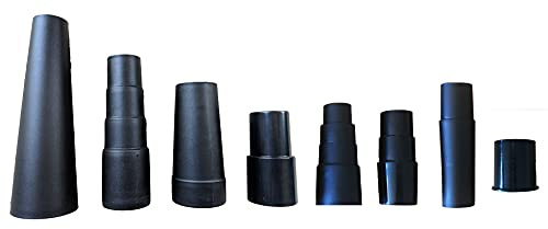 Vacuum Hose Adapter Kit and Cone Reducers 8 Attachments Fits 7/8 in to 1 3/4 in Includes 1 Rubber Reducer