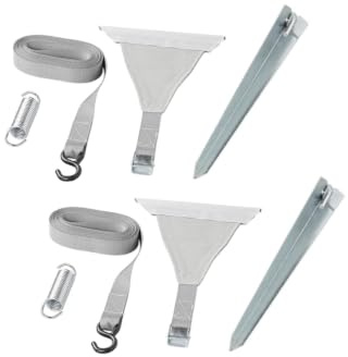ProPlus 361729 Abspannset Abspannband Set 2x4,8M mit Kederbefestigung für Markisenschiene