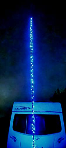 Caravan Flag Pole Solar LED KIT (Blue)