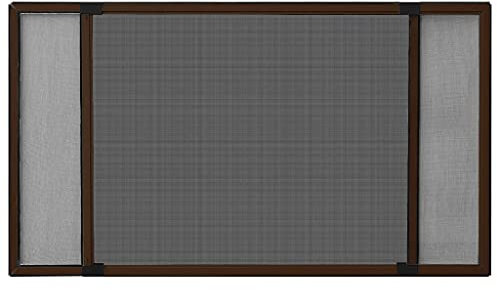 HOMIUSE Zanzariera Per Finestre Marrone (75-143) x50 cm Zanzariera Finestra Fissa Zanzariere Rigide Zanzariera A Pannelli Rullo Zanzariere Scorrevoli Zanzariera A Prova Di Gatto