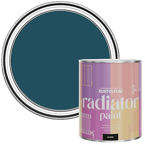 Rust-Oleum Blue Heat Resistant Radiator Paint in Gloss Finish - Commodore Blue 750ml
