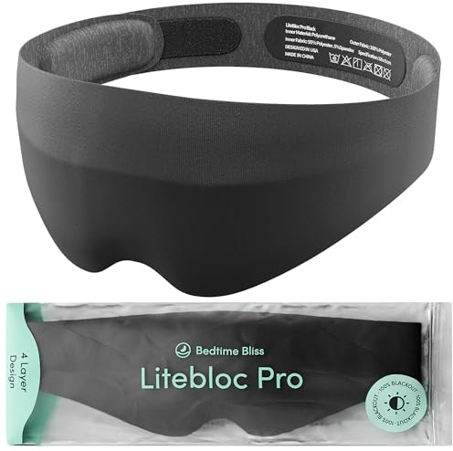 Sleep Mask Blackout Eye Mask for Sleeping for Men and Women - Sleeping Masks for Any Head Shape Super Lightweight & Wash-Friendly Design 3D Sleeping Mask - Comfortable Adjustable Strap (Black)
