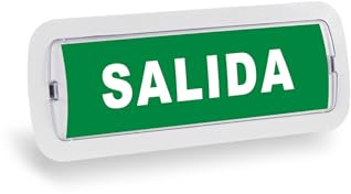 Barcelona Led Luz Emergencia LED 3W, 250 lúmenes. KIT Pictograma autoadhesivo Salida  3 Horas de Autonomía Blanco Frío 6500K. Instalación de Superficie y Empotrable. 3 horas de autonomía.