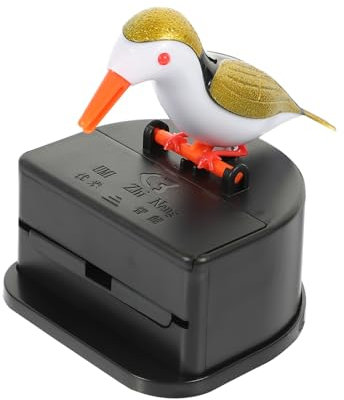 ABOOFAN Autodekoration 1 Satz Vogel- -Box Spender für Zahnstocherhalter automatischer aufbewahrungsdose storage boxes Plastiktiere Reisespender hölzern Veranstalter Container-Tank