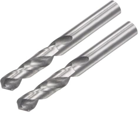 sourcing map Brocas de carburo sólido, 6 mm, C2/K20, de carburo de tungsteno, broca Jobber, herramienta de perforación de vástago recto para acero inoxidable, aluminio, hierro, metal, plástico, 2