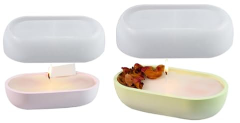 Práctico molde de silicona para macetas de flores para tarros de velas y recipientes de almacenamiento
