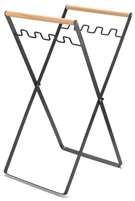 Sunicon Telaio Porta Sacco della Immondizia, Porta Sacco in Acciaio Inossidabile Porta Sacco per Spazzatura Pieghevole in Metallo Supporto per Sacco per Foglie Esterno Portatile