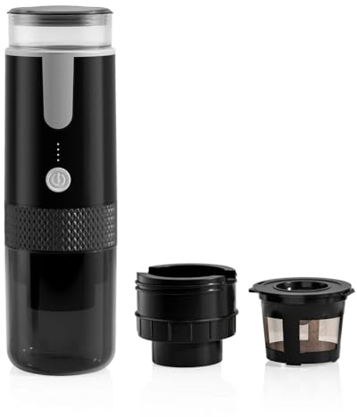 Asyduey Cafetera Eléctrica con Cápsulas, Cafetera Molida, Cafetera Portátil, Compatible con Café en Polvo y Cápsulas de Café