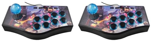 Wzxksoac 2X Rétro Joystick USB de Manette de de Contrôleur de Bascule D' pour Ps2 / / Pc/Android Smart Tv Vibrateur Intégré Huit Direction Joystick ()