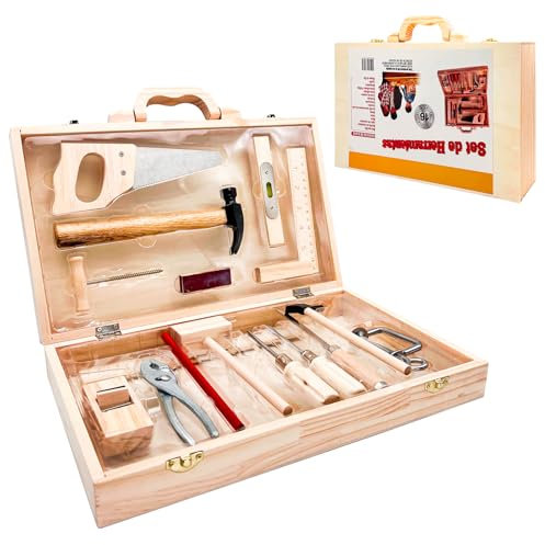 NlsqEU Werkzeugkoffer ,Werkzeugkasten mit Zubehör, Werkzeugkiste , Cartoon Schraubenschlüssel ,Geschenk