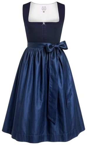 DIRNDLSTERN Dirndl Donna Blu Senza - Allacciatura Midi Vestito Donna Oktoberfest 2025 gr 46