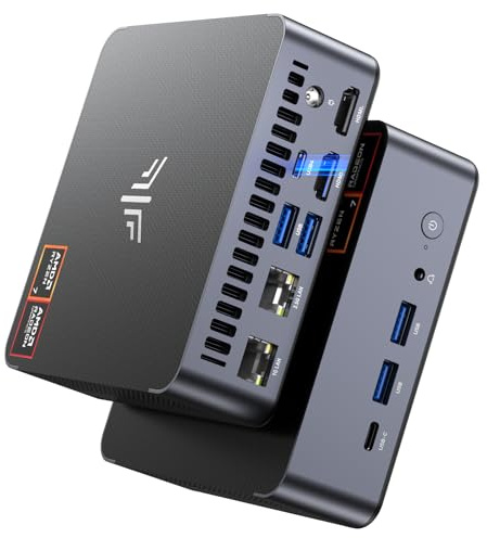 NiPoGi AM21 Mini PC ΑΜD Ryzen 7 8745HS(8C/16T,bis 4.9GHz) 16GB DDR5 5600MHz 512GB NVMe PCIe4.0 SSD(bis 4TB) 4K Quad Display(HDMI 2.1/USB 3.2/USB4) WiFi6/BT 5.2/Dual-LAN PC für den Bürogebrauch Gaming