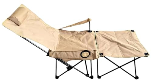 Pzuryhg Liegestuhl, zusammenklappbar, robust, für Terrasse, Liege, stabile Tragfähigkeit, bequeme Chaiselongue für Balkon, Bräunung, Terrasse, Pool, Camping, Rasen, Hinterhof