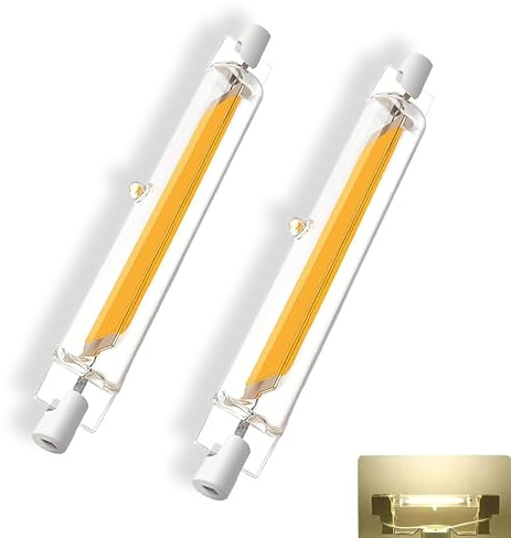 R7S LED 78mm 10W Dimmbar Glühbirne, LED R7S 78mm 10W Ersatz für 100W Halogen Leuchtmittel, Stab Naturweiß 4500K 1000LM, Kein Flackern, 360°Abstrahlwinkel Lampen, Einfache Installation, 2er Pack