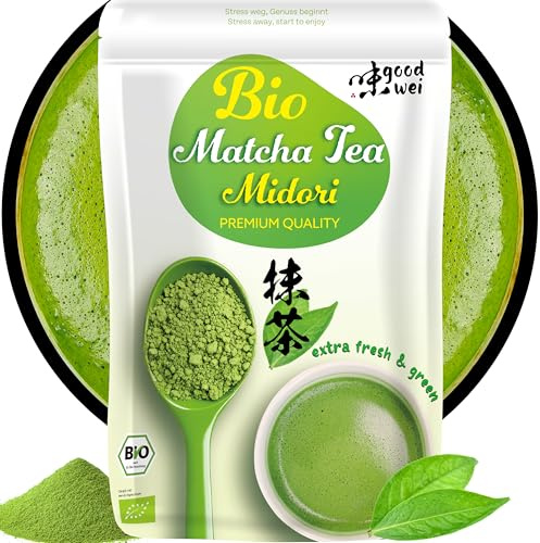 Matcha Biologico “Midori” – Tè Verde Premium in Polvere | Ideale per Matcha Latte, Smoothie & Ricette | Ricco di Antiossidanti e Vitamine (500g)