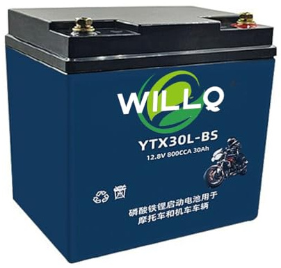WILLQ Batería de Litio LiFePO4 de 12,8 V, 4 Ah, 5 Ah, 7 Ah, 9 Ah, 12 Ah, 15 Ah, 20 Ah y 30 Ah para Arranque de Motocicletas, ATV, Motos acuáticas, cortacéspedes y Scooters.,Ytx30l BS