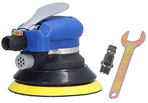 Levigatrice Orbitale 5 Pollici, Rotazione Alta Velocità 10000rpm, Per Legno e Muro - Lavoro Preciso, Macchina di Levigatura Aerodinamica, Alta Efficienza per Progetti Fai - - (Stile UE)