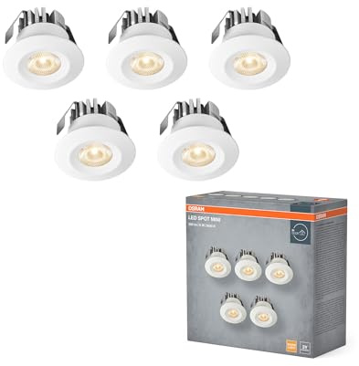 OSRAM Set di faretti da incasso a LED Mini Spot 6W bianco IP44 | LED Mini Spot Set, Spot lights and ceiling spots, Bianco, 30000 h, confezione da 1