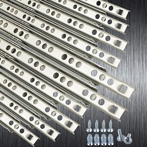 Stahlia Schubladenschienen (10 Stück) Edelstahl H: 17 / L: 438mm Teilauszug Teleskopschiene Schubladenauszug Schrankauszug Auszugsschienen Gleitschiene