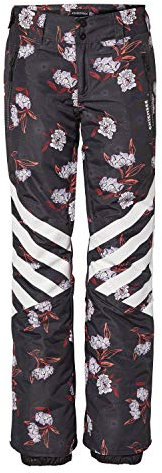 Chiemsee Damen Skihose Skihose, Black/Red AOP, 36, 1061802
