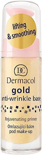 Dermacol Primer Antiarrugas Gold Anti-Wrinkle - Prebase de Maquillaje Rejuvenecedora que Suaviza Líneas de Expresión y Proporciona un Acabado Radiante