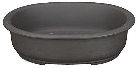 Vaso per bonsai Giapponese Morrisan ovale in gres 26x22x7 cm - B21-25a