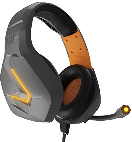 Gaming Headset für PC PS5, PlayStation PS4, Xbox Series X | S, Xbox ONE, Nintendo Switch, Laptop & Google Stadia Stereo-Sound with mit Geräuschunterdrückung Microphone -Hornet RXH-20 Vesuvius Auflage