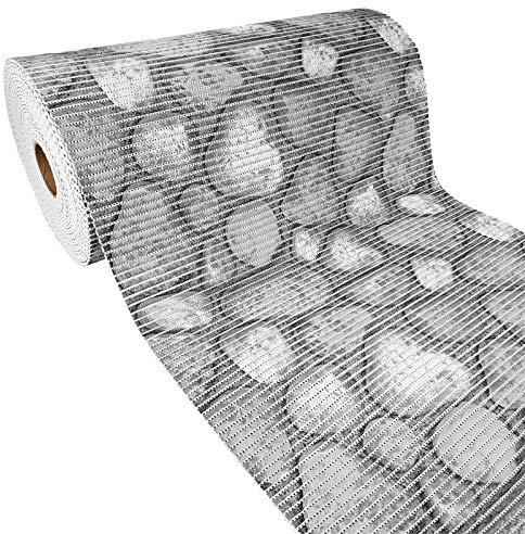 Weichschaummatte Bad 250x65 cm | Badematte aus weichem, atmungsaktivem PVC | Antirutschmatte Bad für Innen- und Außenbereiche | Badteppich Weichschaum mit sicherem Halt auch bei Nässe | Steine